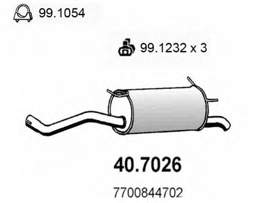 ASSO 407026 Глушитель выхлопных газов конечный