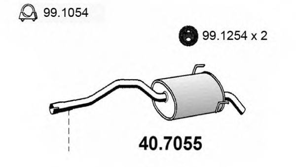 ASSO 407055 Глушитель выхлопных газов конечный