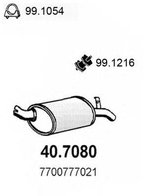 ASSO 407080 Глушитель выхлопных газов конечный