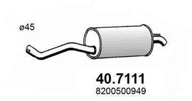 Глушник вихлопних газів кінцевий ASSO 40.7111