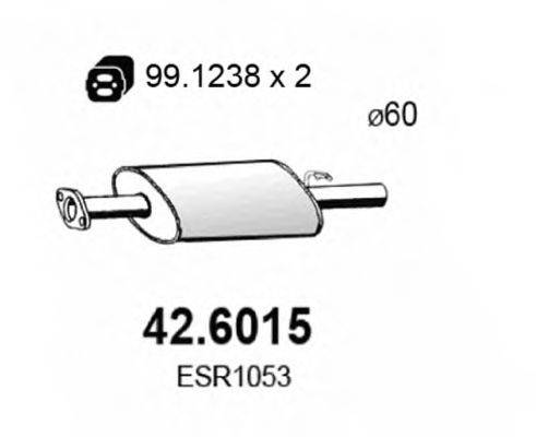 ASSO 426015 Середній глушник вихлопних газів