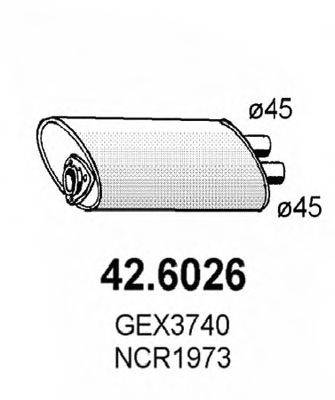 ASSO 426026 Середній глушник вихлопних газів