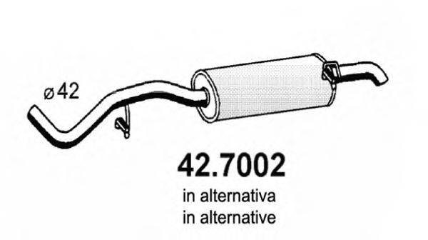 ASSO 427002 Глушник вихлопних газів кінцевий
