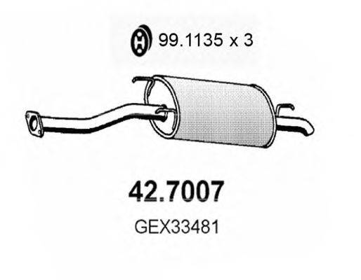 ASSO 427007 Глушитель выхлопных газов конечный