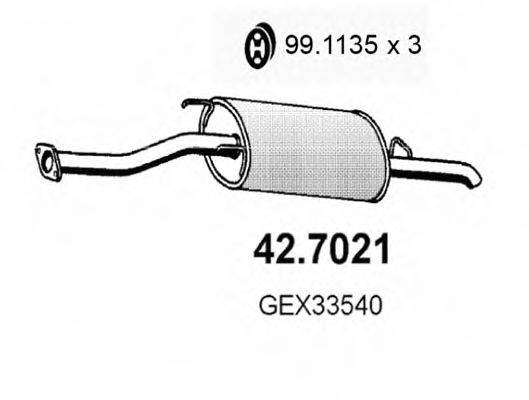 ASSO 427021 Глушитель выхлопных газов конечный