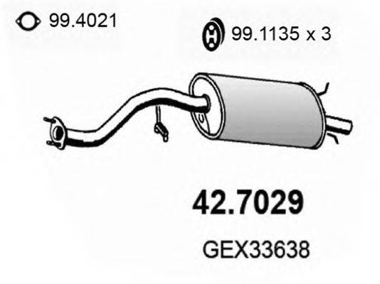 ASSO 427029 Глушитель выхлопных газов конечный
