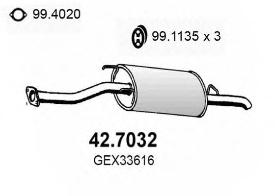 ASSO 427032 Глушитель выхлопных газов конечный