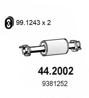 Передглушувач вихлопних газів ASSO 44.2002
