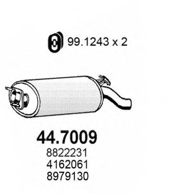 ASSO 447009 Глушитель выхлопных газов конечный