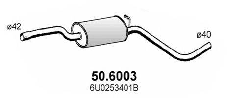 ASSO 506003 Средний глушитель выхлопных газов