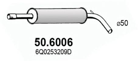 Середній глушник вихлопних газів ASSO 50.6006