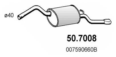 ASSO 507008 Глушитель выхлопных газов конечный