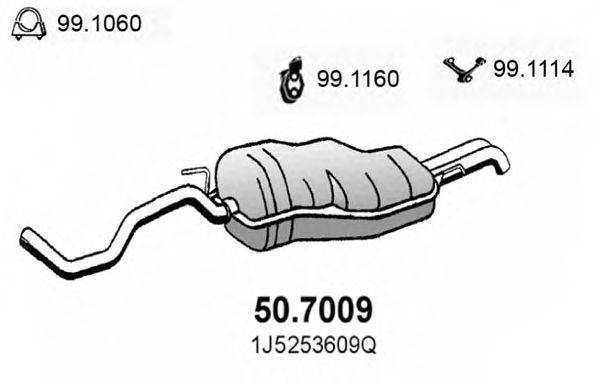 ASSO 507009 Глушитель выхлопных газов конечный