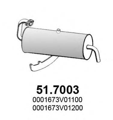 ASSO 517003 Глушитель выхлопных газов конечный