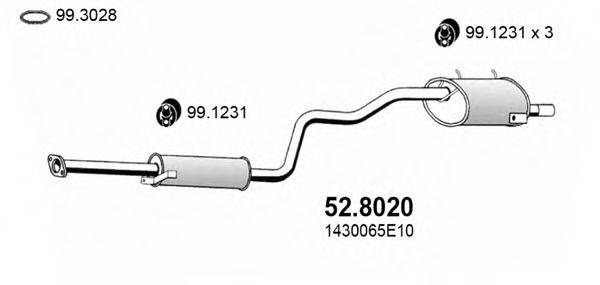 ASSO 528020 Средний / конечный глушитель ОГ
