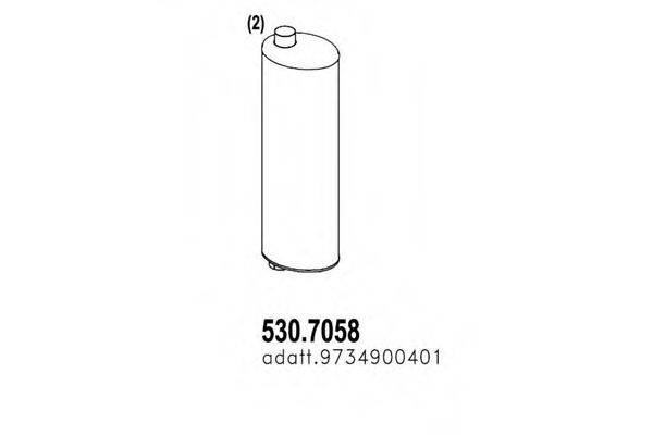Середній/кінцевий глушник ОГ ASSO 530.7058