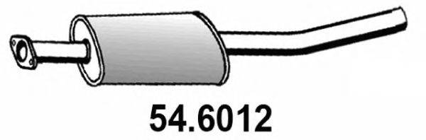 ASSO 546012 Средний глушитель выхлопных газов