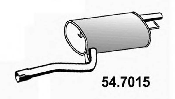 Глушник вихлопних газів кінцевий ASSO 54.7015