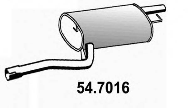 Глушник вихлопних газів кінцевий ASSO 54.7016