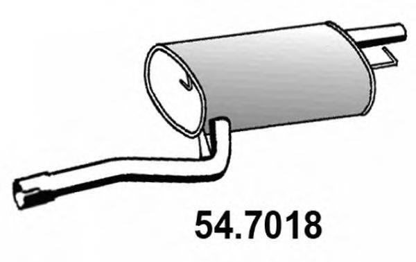 Глушитель выхлопных газов конечный ASSO 54.7018
