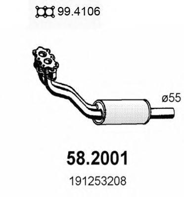 ASSO 582001 Передглушувач вихлопних газів