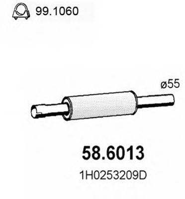 Середній глушник вихлопних газів ASSO 58.6013