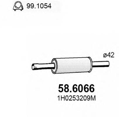 Середній глушник вихлопних газів ASSO 58.6066