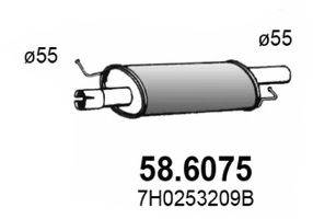 ASSO 586075 Средний глушитель выхлопных газов