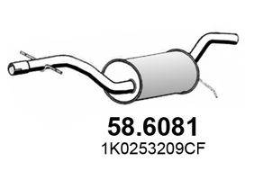 ASSO 586081 Средний глушитель выхлопных газов