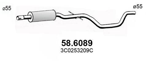 ASSO 586089 Середній глушник вихлопних газів
