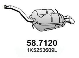 Глушник вихлопних газів кінцевий ASSO 58.7120