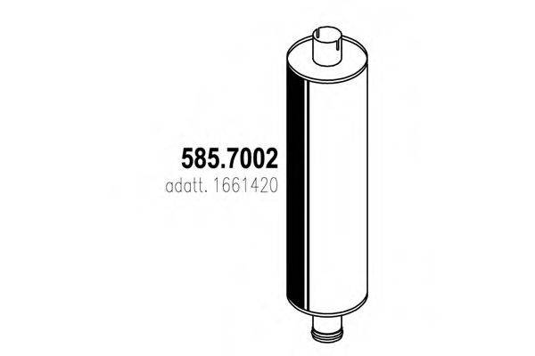 Средний / конечный глушитель ОГ ASSO 585.7002