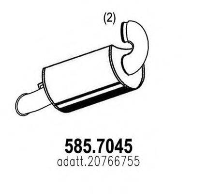 Середній/кінцевий глушник ОГ ASSO 585.7045