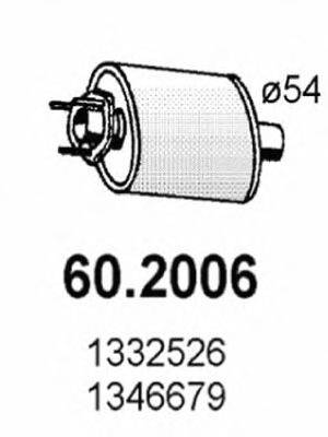 ASSO 602006 Предглушитель выхлопных газов