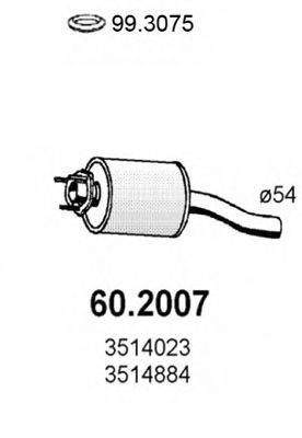 ASSO 602007 Предглушитель выхлопных газов