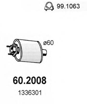 ASSO 602008 Передглушувач вихлопних газів