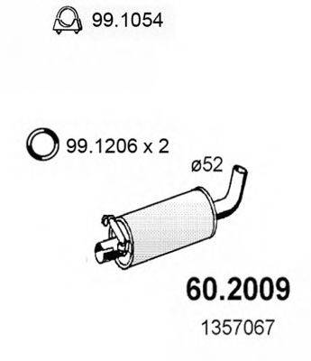 ASSO 602009 Предглушитель выхлопных газов