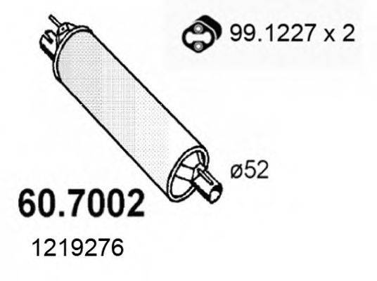 Глушитель выхлопных газов конечный ASSO 60.7002