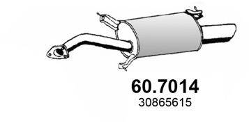 Глушник вихлопних газів кінцевий ASSO 60.7014