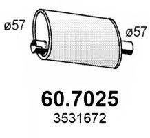 Глушитель выхлопных газов конечный ASSO 60.7025