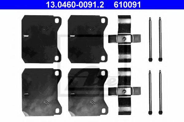Комплектующие, колодки дискового тормоза ATE 13.0460-0091.2
