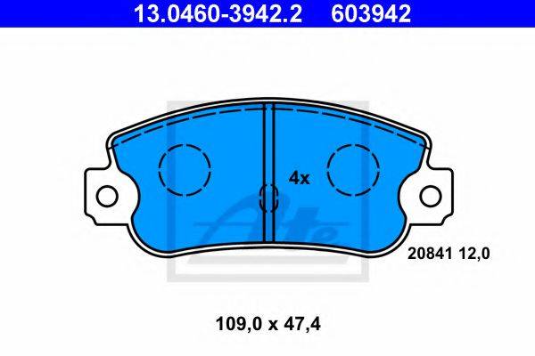 ATE 13046039422 Комплект тормозных колодок, дисковый тормоз