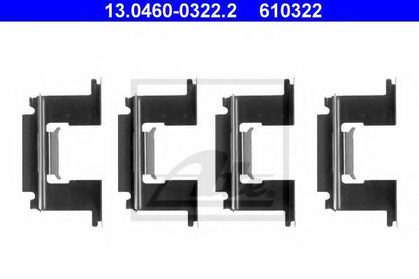 Комплектуючі, колодки дискового гальма ATE 13.0460-0322.2
