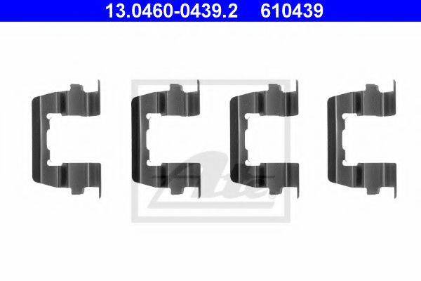 Комплектуючі, колодки дискового гальма ATE 13.0460-0439.2