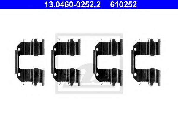 Комплектуючі, колодки дискового гальма ATE 13.0460-0252.2