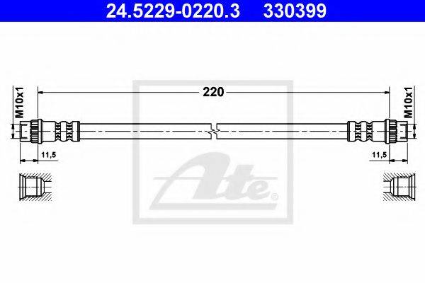 Тормозной шланг ATE 24.5229-0220.3