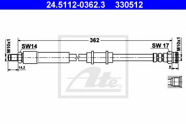 Тормозной шланг ATE 24.5112-0362.3