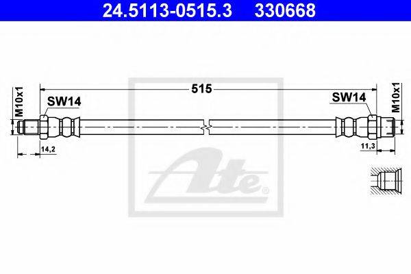 Тормозной шланг ATE 24.5113-0515.3