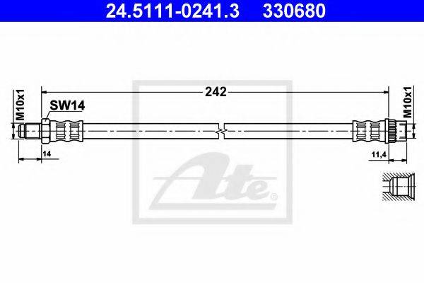 Гальмівний шланг ATE 24.5111-0241.3