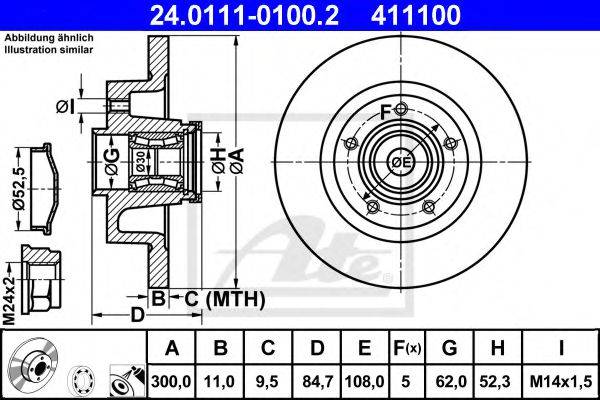 Тормозной диск ATE 24.0111-0100.2